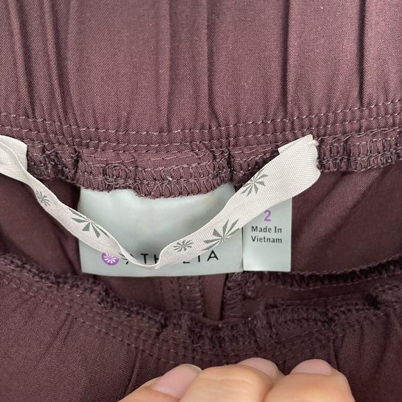 Athleta Womens Purple Elastic Waist Ankle Fit 4 Pocket Athleisure Joggers Size 2 - Picture 6 of 11